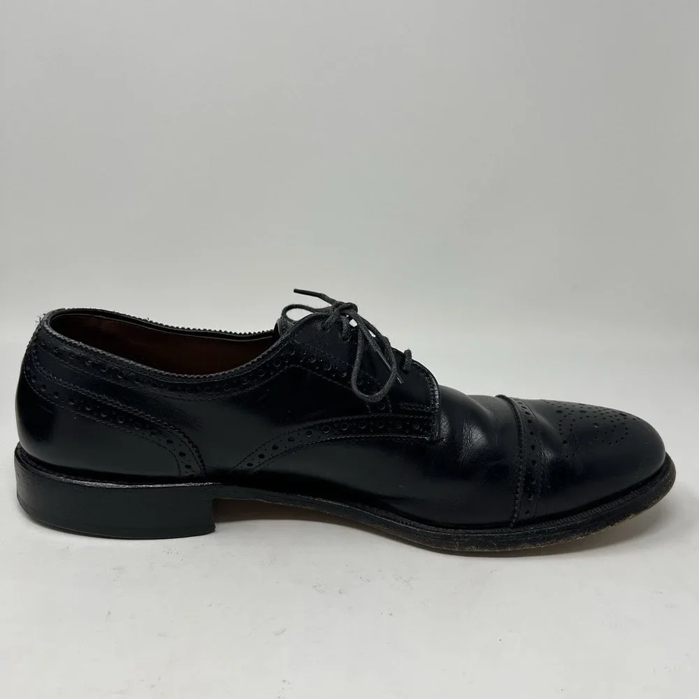 Allen Edmonds Men's Size 9.5 AAA Sanford Dress Shoes Cap Toe Derby Oxford‎ Black